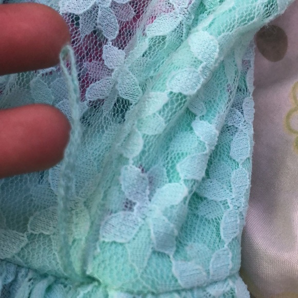 4 Ever Free Girl’s Aqua Lace Dress 👗 - Picture 4 of 5